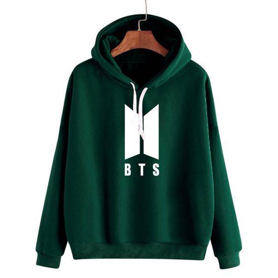 BTS White Logo Green
